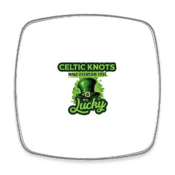 Keltische Knoten sorgen für ein glückliches Gefühl St. Patricks - Viereckiger Kühlschrankmagnet - Weiß - Vorne