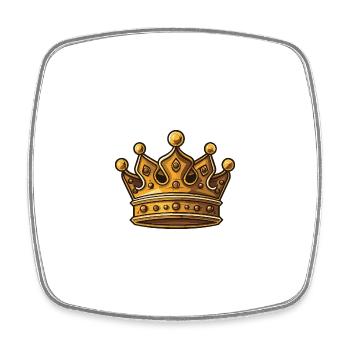 Crown Symbol - Square fridge magnet - white - Front