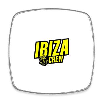 Ibiza Crew Anchor Palm Tree Heart Love - Square fridge magnet - white - Front