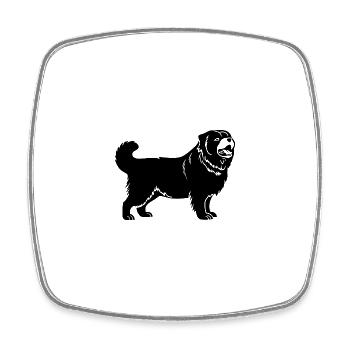 Chow Chow Hund - Viereckiger Kühlschrankmagnet - Weiß - Vorne