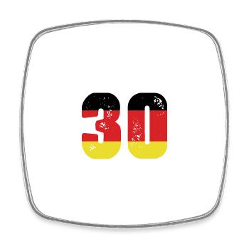 Maillot 30 numéros Allemagne - Magnet carré - blanc - Devant