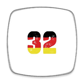 Maillot 32 numéros Allemagne - Magnet carré - blanc - Devant