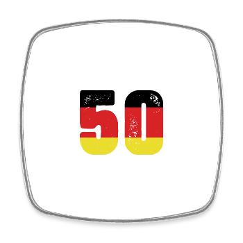 Maillot 50 numéros Allemagne - Magnet carré - blanc - Devant