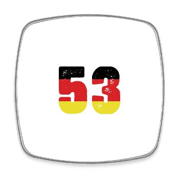 Maillot 53 numéros Allemagne - Magnet carré - blanc - Devant