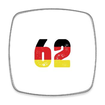 62 Numéro Jersey Allemagne - Magnet carré - blanc - Devant