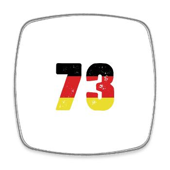 73 Numéro Jersey Allemagne - Magnet carré - blanc - Devant