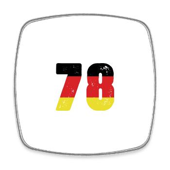 78 Numéro Jersey Allemagne - Magnet carré - blanc - Devant