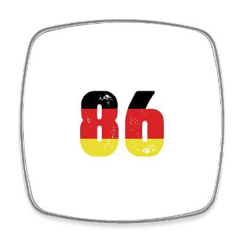 86 Numéro Jersey Allemagne - Magnet carré - blanc - Devant
