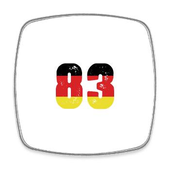 83 Numéro Jersey Allemagne - Magnet carré - blanc - Devant