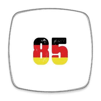 85 Numéro Jersey Allemagne - Magnet carré - blanc - Devant