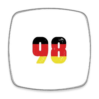 98 Numéro Jersey Allemagne - Magnet carré - blanc - Devant