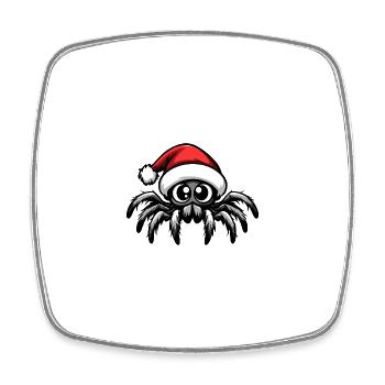 Tarantula Weihnachten Niedlich - Viereckiger Kühlschrankmagnet - Weiß - Vorne