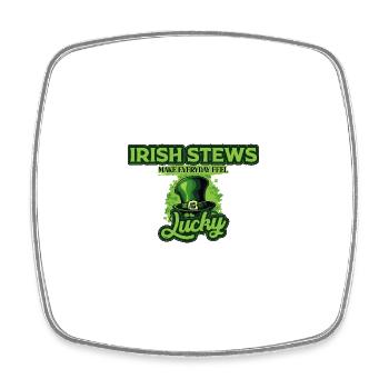 Les ragoûts irlandais font se sentir tous les jours chanceux Saint-Patrick - Magnet carré - blanc - Devant