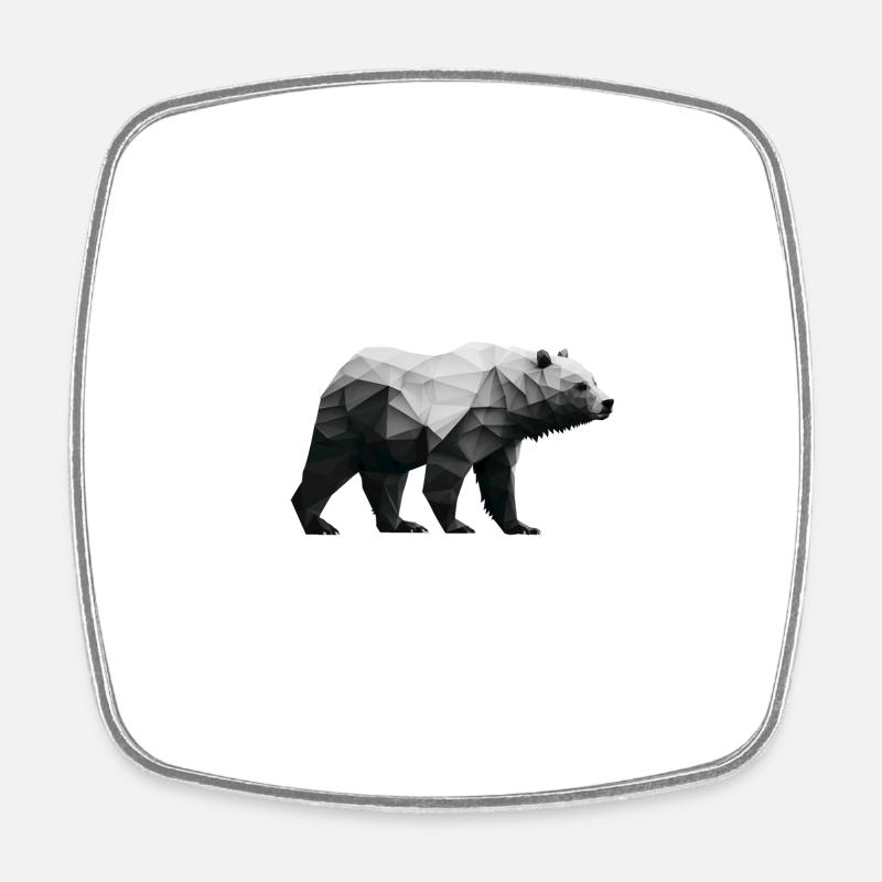 OURS - Magnet carré - blanc
