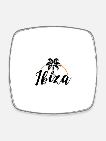 Ibiza Palm - Magnet carré - blanc