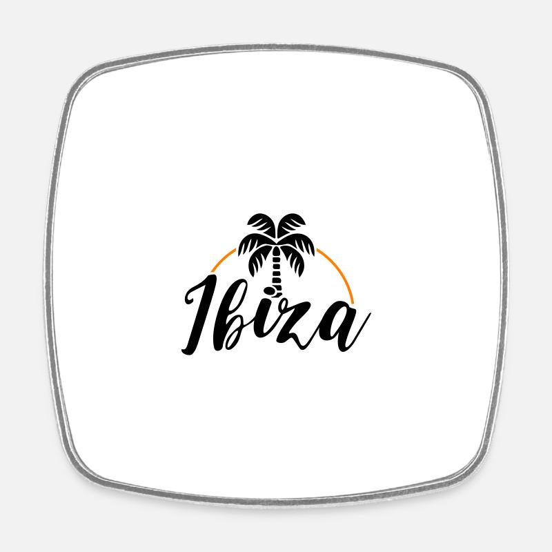 Ibiza Palm - Magnet carré - blanc