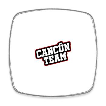 Cancun Team - Viereckiger Kühlschrankmagnet - Weiß - Vorne