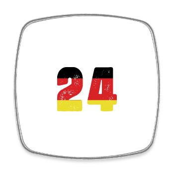 24 Numéro Jersey Allemagne - Magnet carré - blanc - Devant