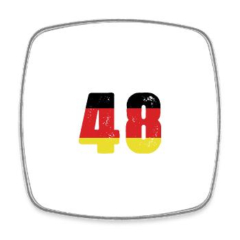 48 Numéro Jersey Allemagne - Magnet carré - blanc - Devant