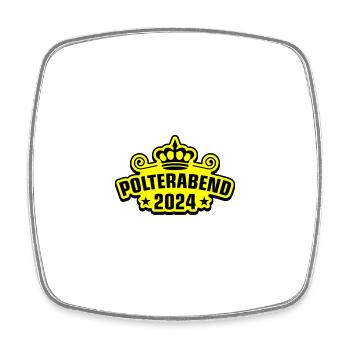 Polterabend 2024 - Viereckiger Kühlschrankmagnet - Weiß - Vorne