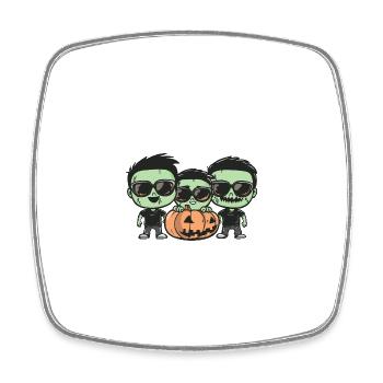 Zombies Halloween Cool - Magnet carré - blanc - Devant