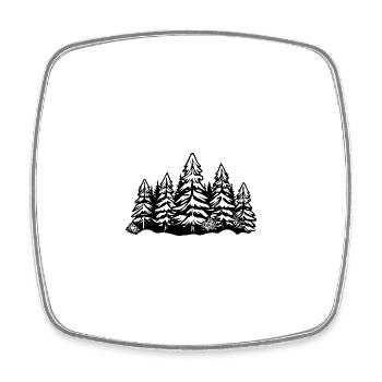 Forest Trees - Square fridge magnet - white - Front