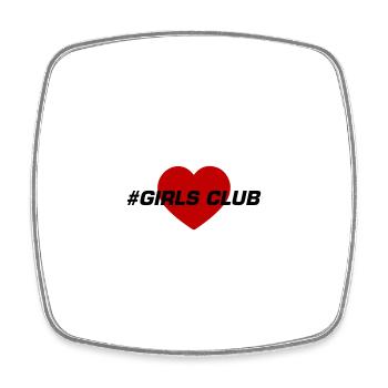 Club des filles Cœur - Magnet carré - blanc - Devant