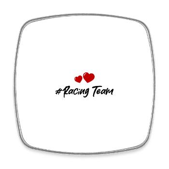 Racing Team Heart - Square fridge magnet - white - Front