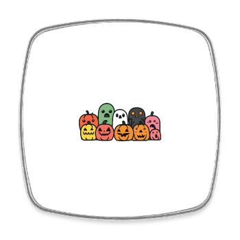 Halloween Party Crew - Viereckiger Kühlschrankmagnet - Weiß - Vorne
