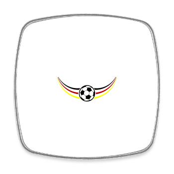 Fussball Team Deutschland - Viereckiger Kühlschrankmagnet - Weiß - Vorne
