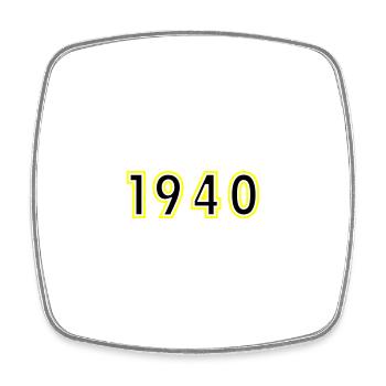 1940 Year Birthday - Square fridge magnet - white - Front