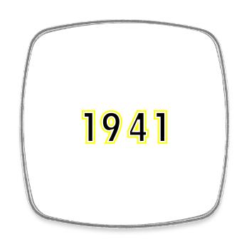 1941 Year Birthday - Square fridge magnet - white - Front