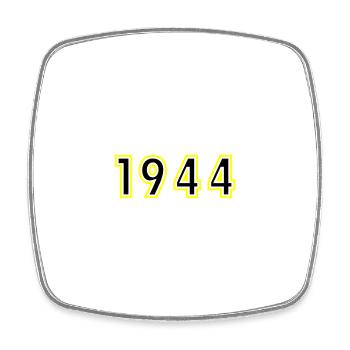 1944 Jahr Geburtstag - Viereckiger Kühlschrankmagnet - Weiß - Vorne