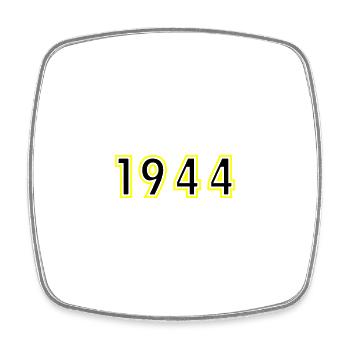 1944 Jahr Geburtstag - Viereckiger Kühlschrankmagnet - Weiß - Vorne