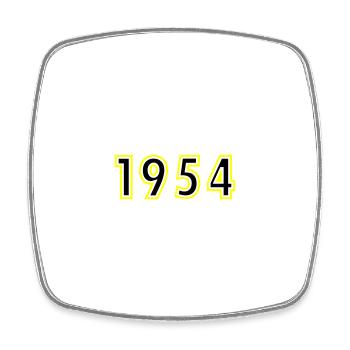 1954 Year Birthday - Square fridge magnet - white - Front