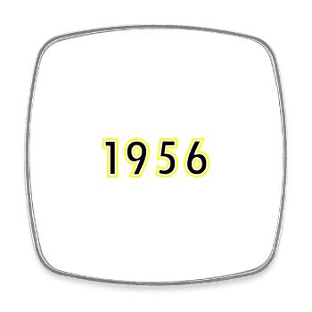 1956 Year Birthday - Square fridge magnet - white - Front