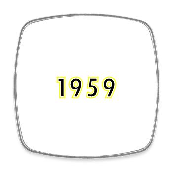 1959 Jahr Geburtstag - Viereckiger Kühlschrankmagnet - Weiß - Vorne