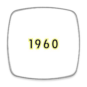 1960 Jahr Geburtstag - Viereckiger Kühlschrankmagnet - Weiß - Vorne