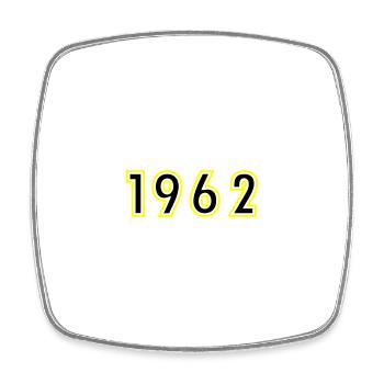 1962 Jahr Geburtstag - Viereckiger Kühlschrankmagnet - Weiß - Vorne