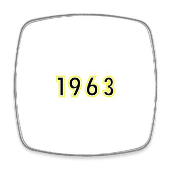 1963 Jahr Geburtstag - Viereckiger Kühlschrankmagnet - Weiß - Vorne