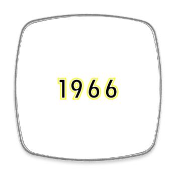 1966 Year Birthday - Square fridge magnet - white - Front