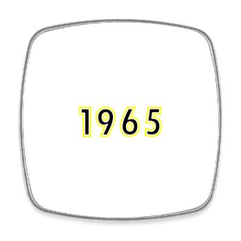 1965 Year Birthday - Square fridge magnet - white - Front