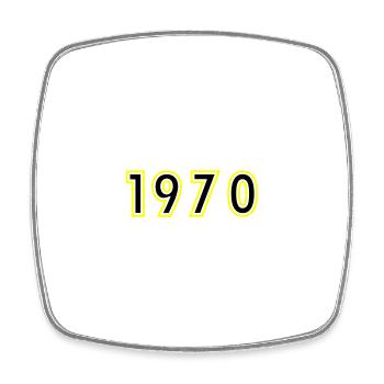 1970 Year Birthday - Square fridge magnet - white - Front