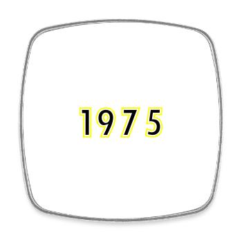 1975 Jahr Geburtstag - Viereckiger Kühlschrankmagnet - Weiß - Vorne