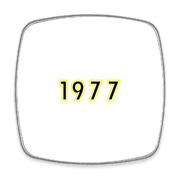 1977 Jahr Geburtstag - Viereckiger Kühlschrankmagnet - Weiß - Vorne
