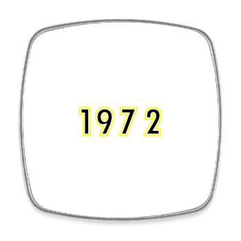 1972 Jahr Geburtstag - Viereckiger Kühlschrankmagnet - Weiß - Vorne