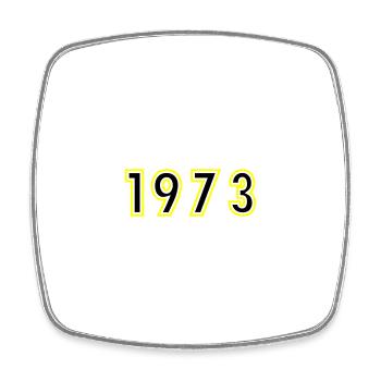 1973 Jahr Geburtstag - Viereckiger Kühlschrankmagnet - Weiß - Vorne