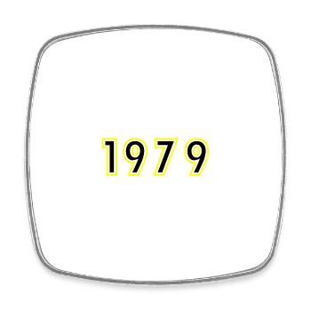 1979 Jahr Geburtstag - Viereckiger Kühlschrankmagnet - Weiß - Vorne