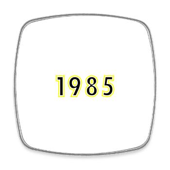 1985 Jahr Geburtstag - Viereckiger Kühlschrankmagnet - Weiß - Vorne
