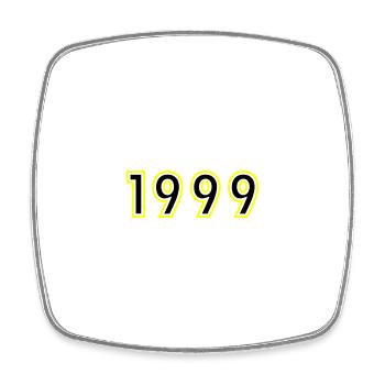 1999 Année Anniversaire - Magnet carré - blanc - Devant